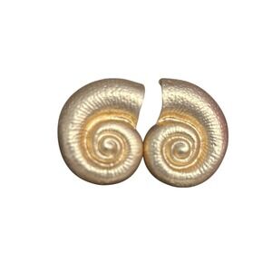 Gold Spiral Shell Earrings